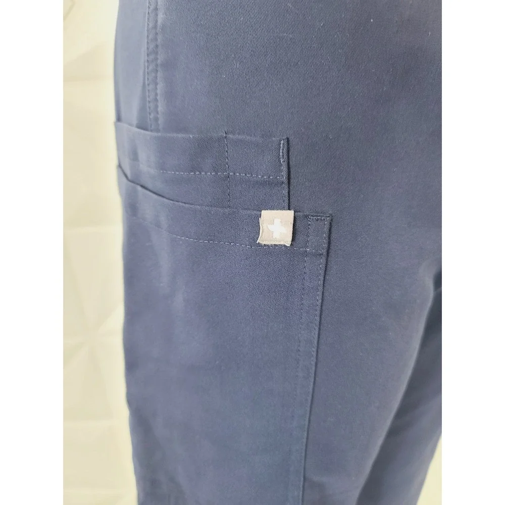 Figs professional Medical Drawstring Waist Scrub Pants‎ Women Size L Navy Blue